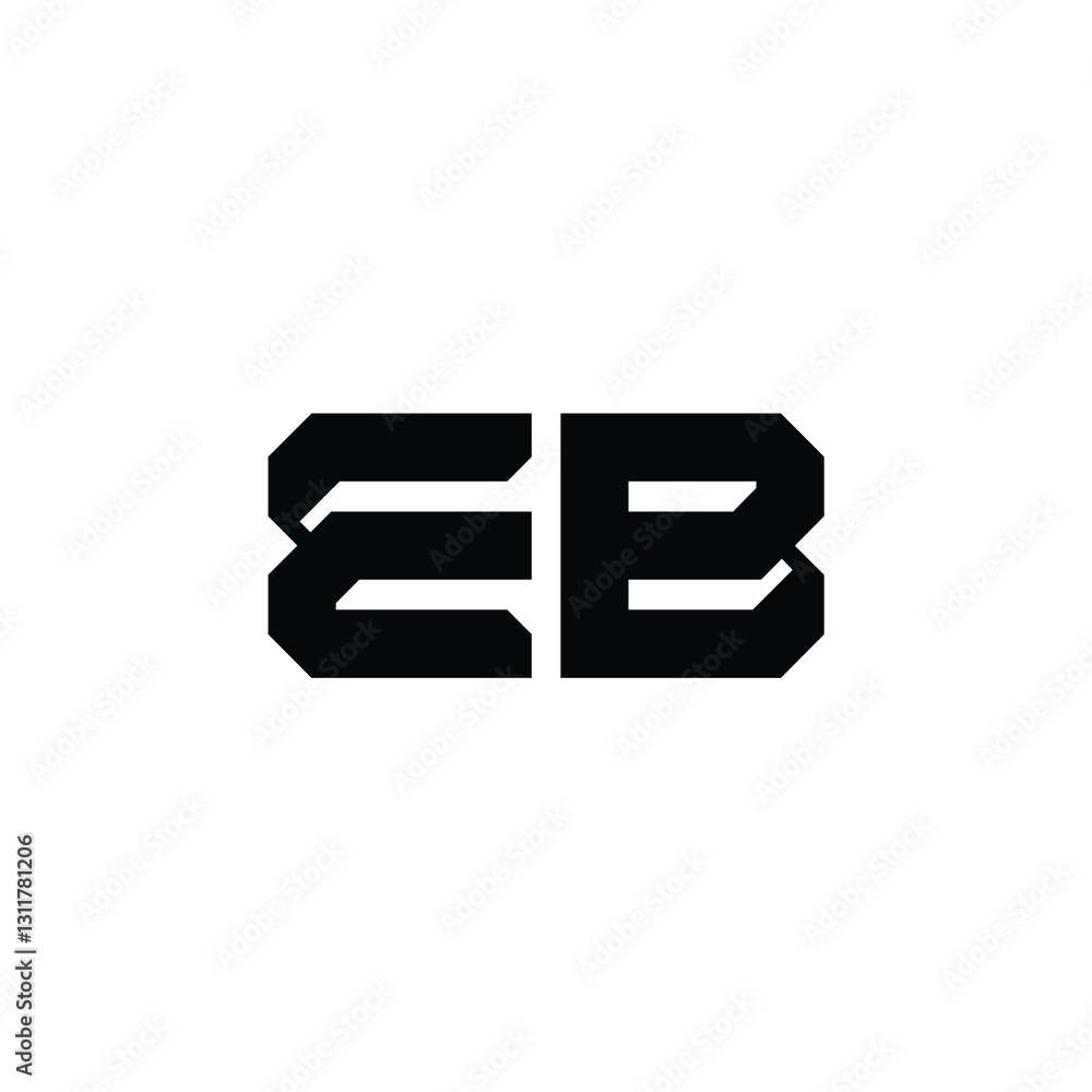 EB monogram logo design letter text name symbol monochrome logotype alphabet character simple logo EB monogram logo design letter text name symbol monochrome logotype alphabet character simple logo