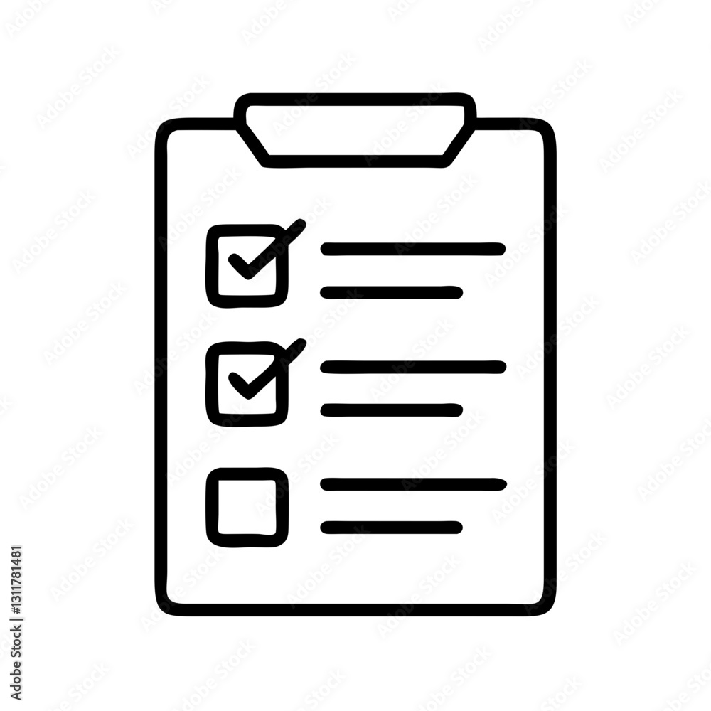 checklist icon, checklist line art - simple line art of checklist, perfect for checklist logos and icons checklist icon, checklist line art - simple line art of checklist, perfect for checklist logos and icons