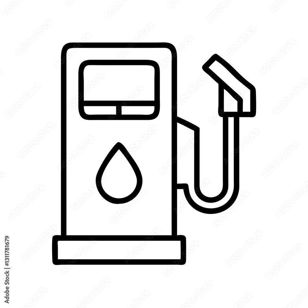 fuel pump icon, fuel pump line art - simple line art of fuel pump, perfect for fuel pump logos and icons fuel pump icon, fuel pump line art - simple line art of fuel pump, perfect for fuel pump logos and icons