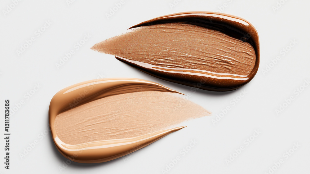 Foundation Swatches in Two Skin Tones on White Background
Foundation Swatches in Two Skin Tones on White Background