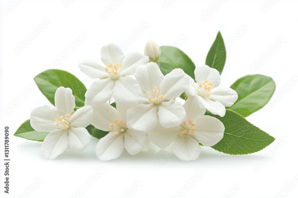 Jasmine white flower on white background. Jasmine white flower isolated on white background Jasmine white flower on white background. Jasmine white flower isolated on white background