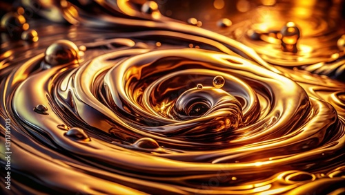 Vintage Style Liquid Metal Photography: Abstract Fluid Forms