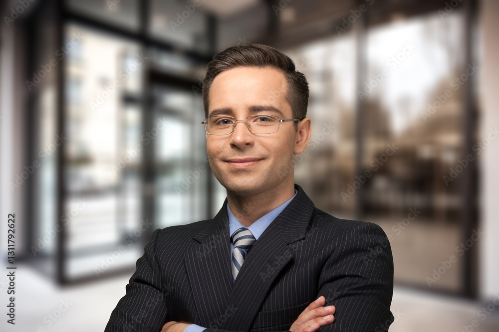 Happy young professional business man portrait. Happy young professional business man portrait.