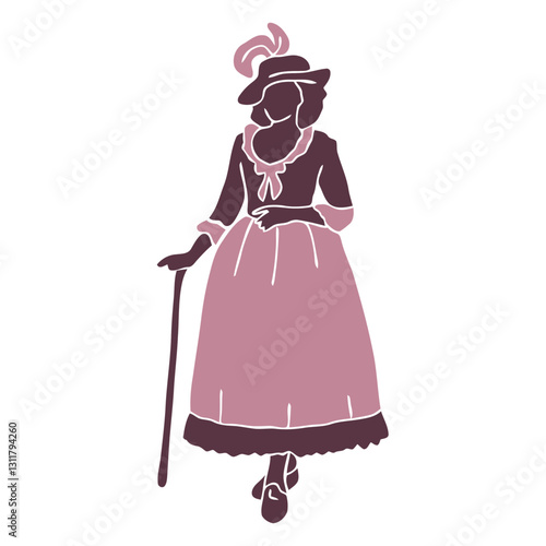 century fancy woman duotone.eps