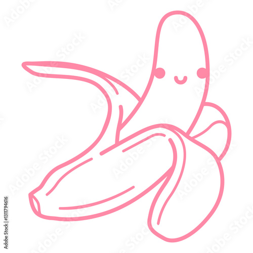 half peeled banana stroke.eps