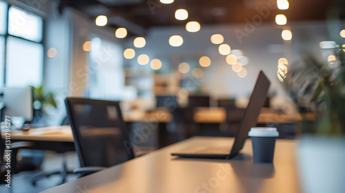 Wallpaper Mural Blurred office interior space background, featuring a working environment with a defocused effect. This concept illustrates a professional and business-oriented setting. Torontodigital.ca