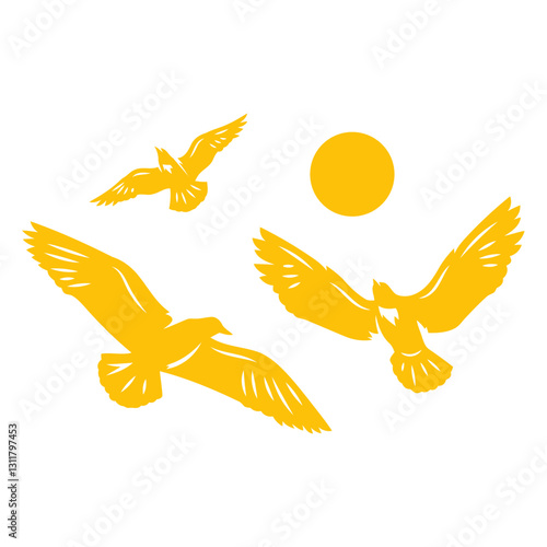 decorative bird wall decal.eps