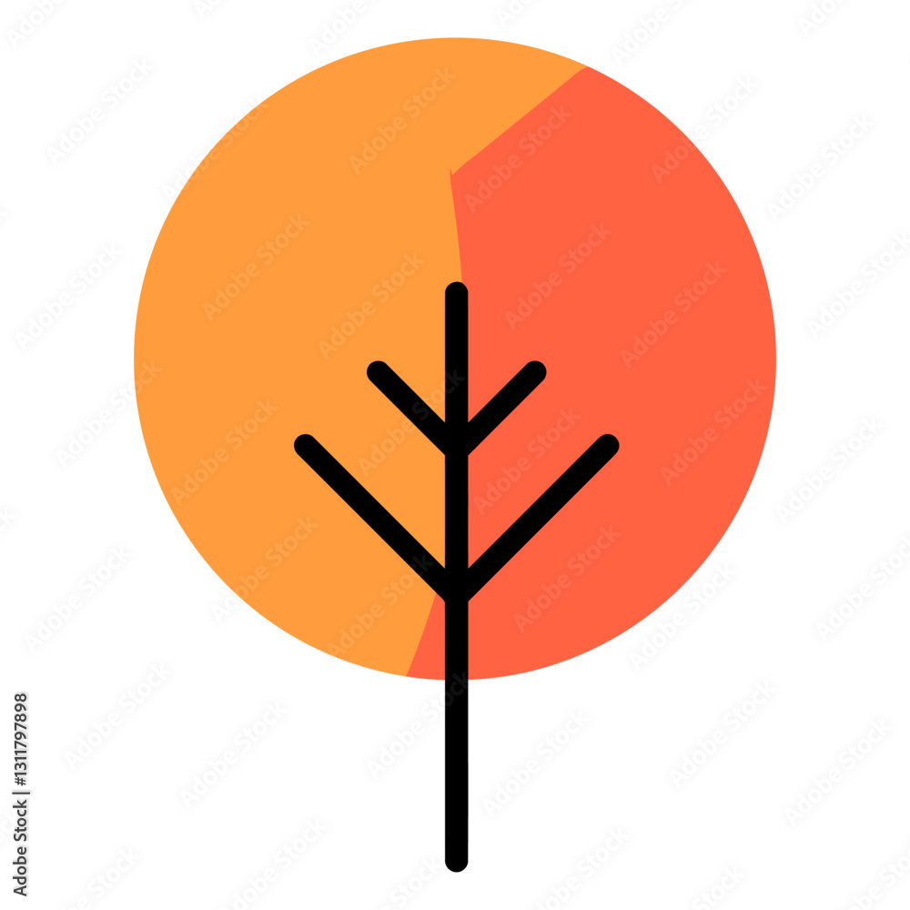 Obraz premium round autumn icon.eps