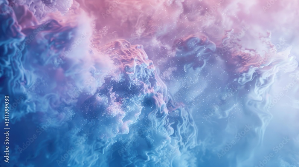 Fototapeta premium Ethereal confluence of swirling pigments in a cosmic dreamscape