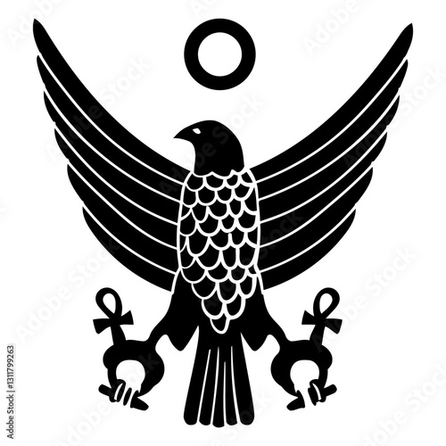 horus falcon god flat icon.eps