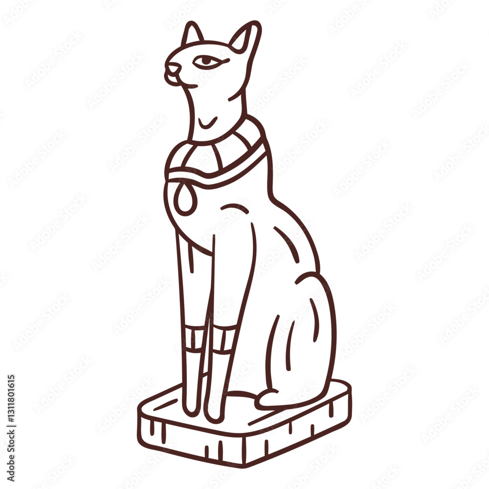 egyptian symbol bastet stroke egyptian symbol bastet stroke