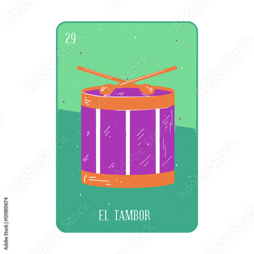 loteria drums card 