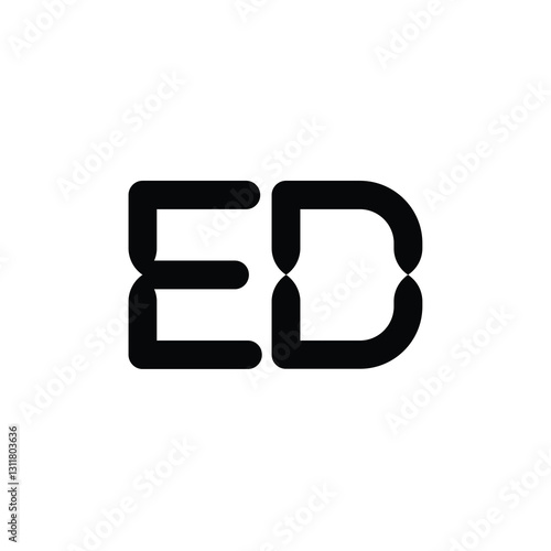ED monogram logo design letter text name symbol monochrome logotype alphabet character simple logo