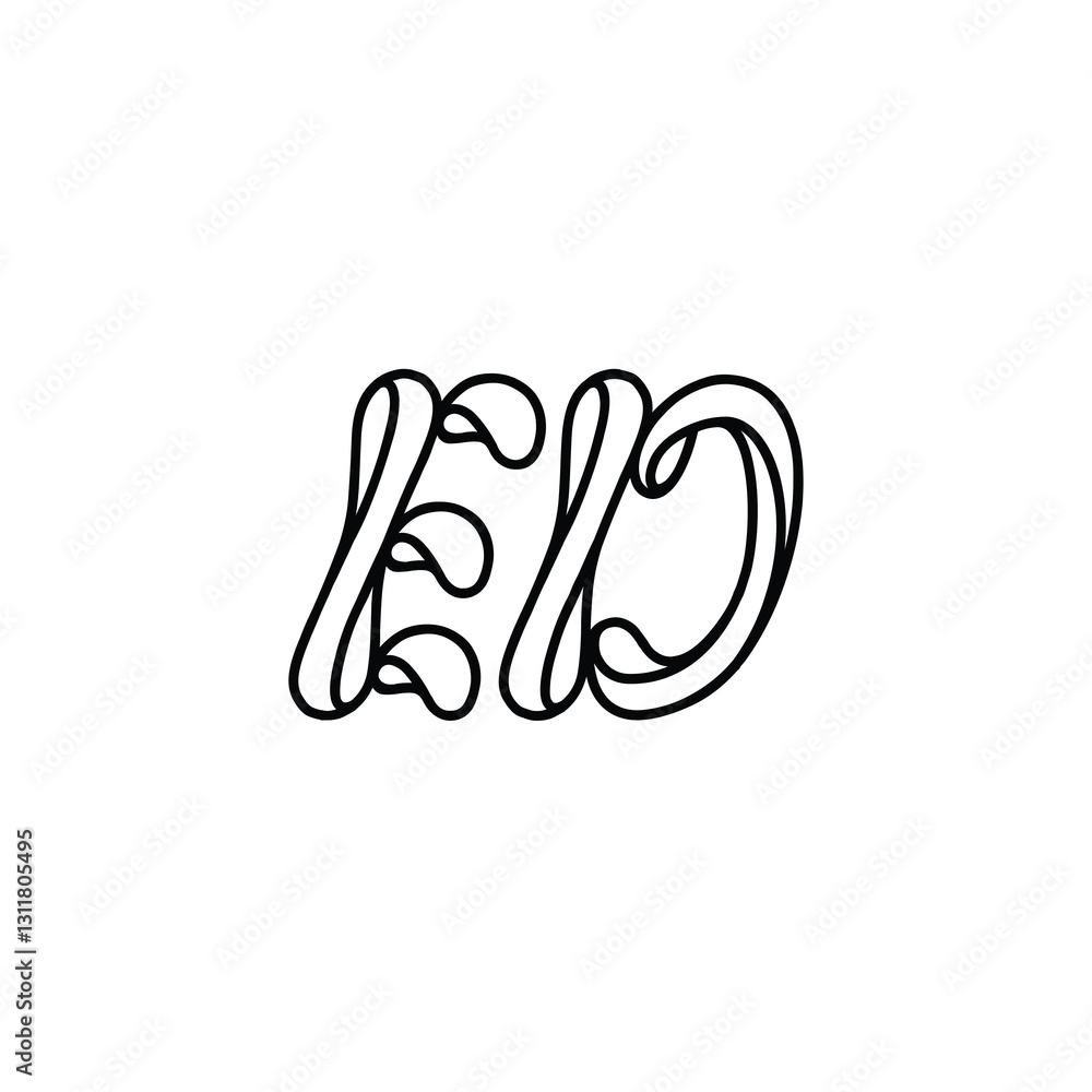 ED monogram logo design letter text name symbol monochrome logotype alphabet character simple logo ED monogram logo design letter text name symbol monochrome logotype alphabet character simple logo