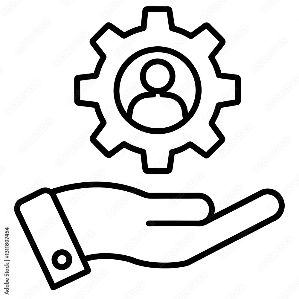 Human Resource Management and Employee Support Icon Human Resource Management and Employee Support Icon