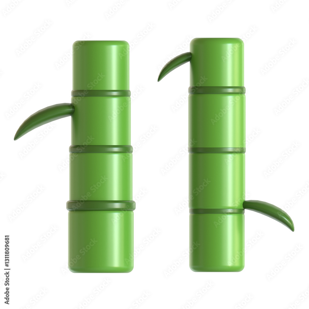 Obraz premium japanese bamboo 3d icon illustration