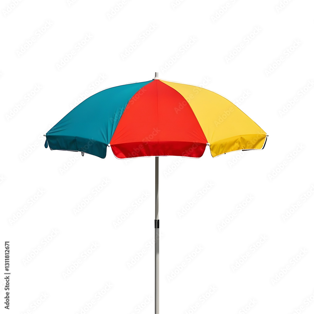 Obraz premium 3D-rendered floating beach umbrella with soft shading