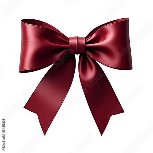 maroon ribbon bow isolated transparent png