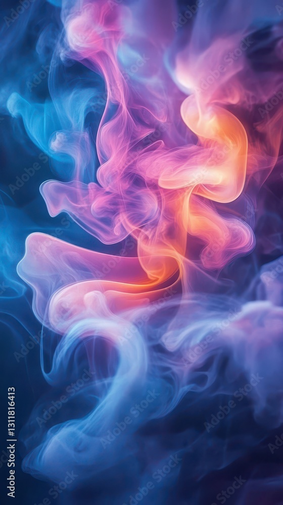Ethereal organic mist blending into a blurred abstract atmosphere Ethereal organic mist blending into a blurred abstract atmosphere