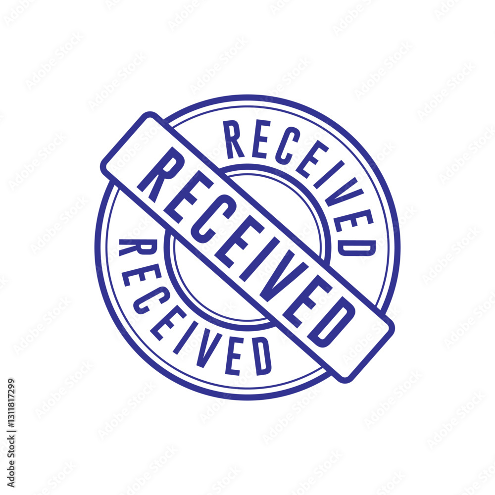 Fototapeta premium Received Stamp Graphic design vector element templates simple and modern