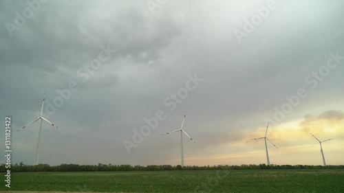 power plant of wind generators green energy