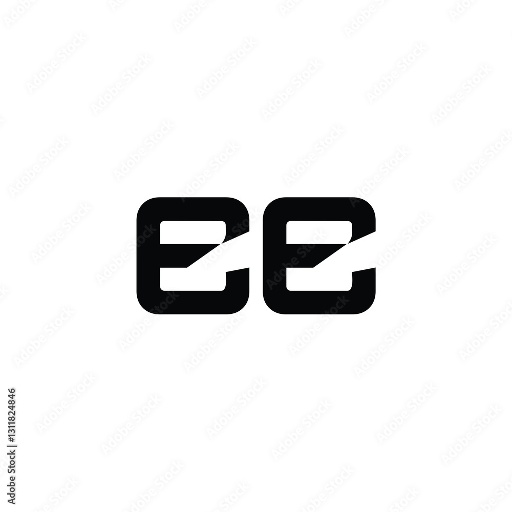 EE monogram logo design letter text name symbol monochrome logotype alphabet character simple logo EE monogram logo design letter text name symbol monochrome logotype alphabet character simple logo