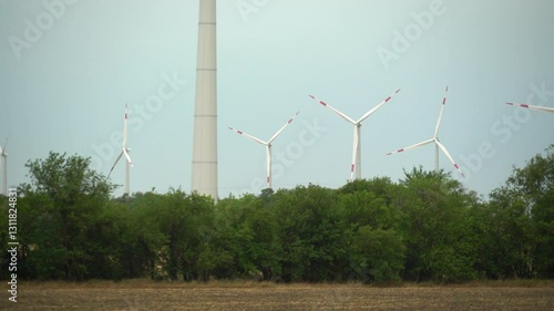 power plant of wind generators green energy