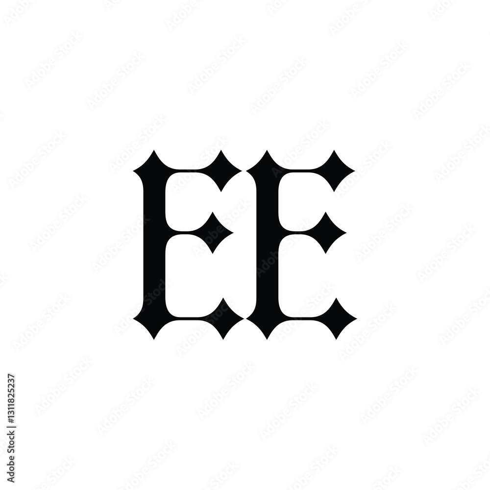 EE monogram logo design letter text name symbol monochrome logotype alphabet character simple logo EE monogram logo design letter text name symbol monochrome logotype alphabet character simple logo