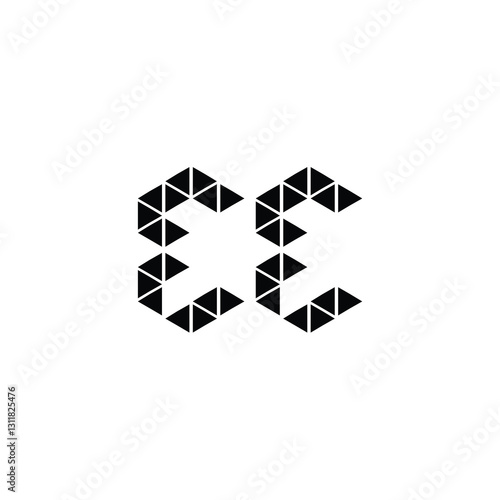 EE monogram logo design letter text name symbol monochrome logotype alphabet character simple logo