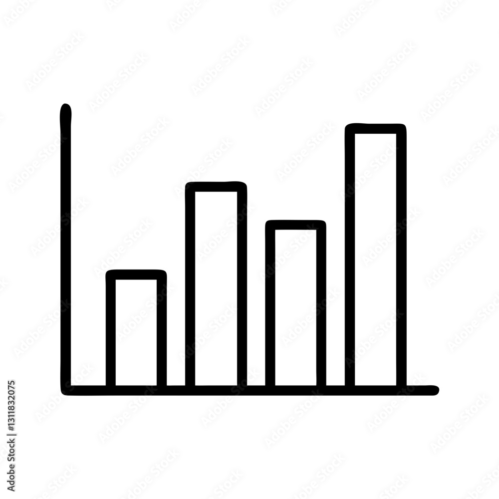 bar chart icon, bar chart line art - simple line art of bar chart, perfect for bar chart logos and icons bar chart icon, bar chart line art - simple line art of bar chart, perfect for bar chart logos and icons