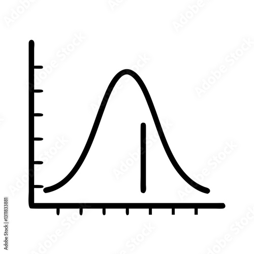 standard deviation icon, standard deviation line art - simple line art of standard deviation, perfect for standard deviation logos and icons