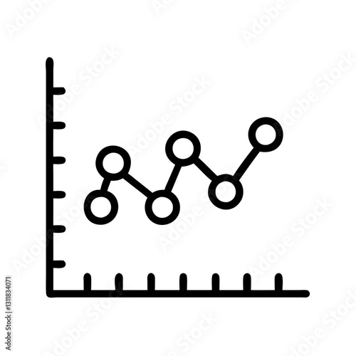 statistical correlation icon, statistical correlation line art - simple line art of statistical correlation, perfect for statistical correlation logos and icons