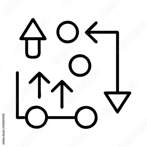 variance icon, variance line art - simple line art of variance, perfect for variance logos and icons