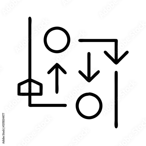 variance icon, variance line art - simple line art of variance, perfect for variance logos and icons