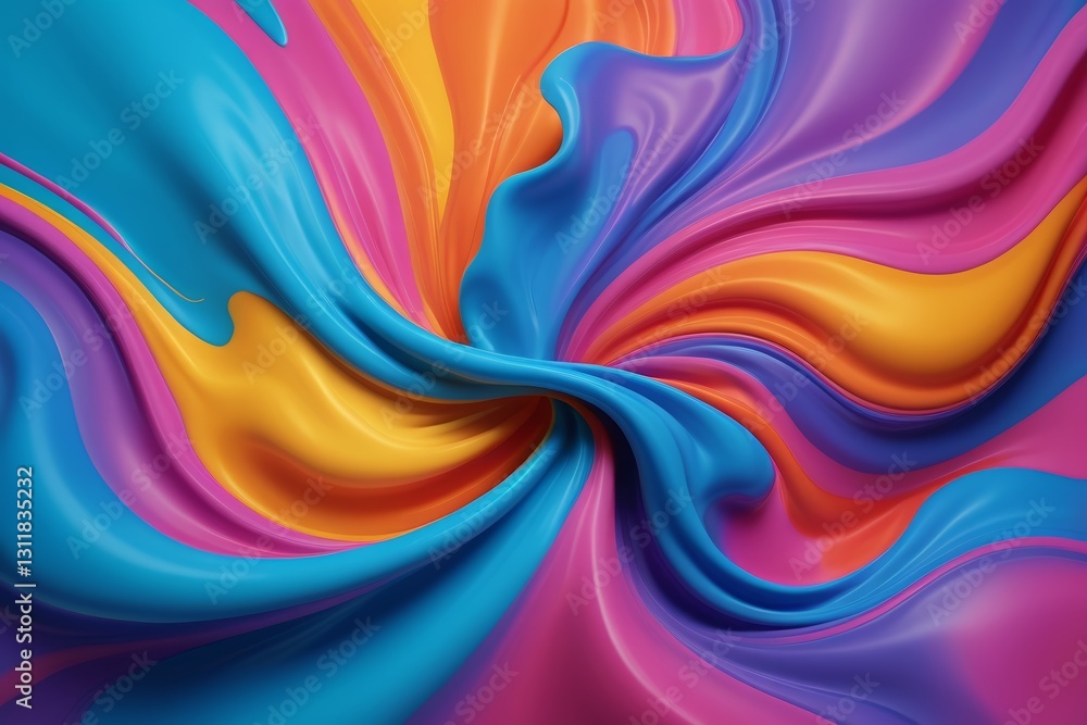 Fototapeta premium a close up of a colorful swirl of liquid or paint