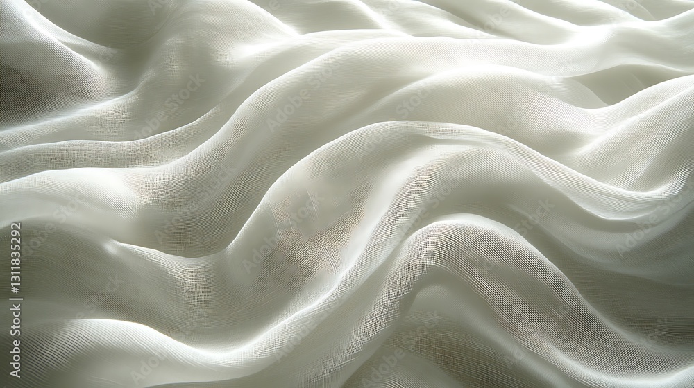 Obraz premium A light khaki-colored linen fabric with visible linen threads and a smooth texture.