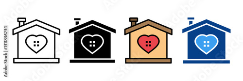 Home Sweet  Icon Set Multiple Style Collection