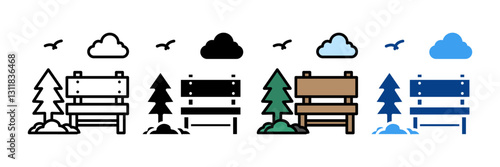 Building Blueprint  Icon Set Multiple Style Collection