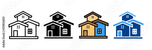 Rental Agreement  Icon Set Multiple Style Collection