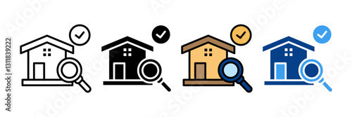 Luxury Estate  Icon Set Multiple Style Collection
