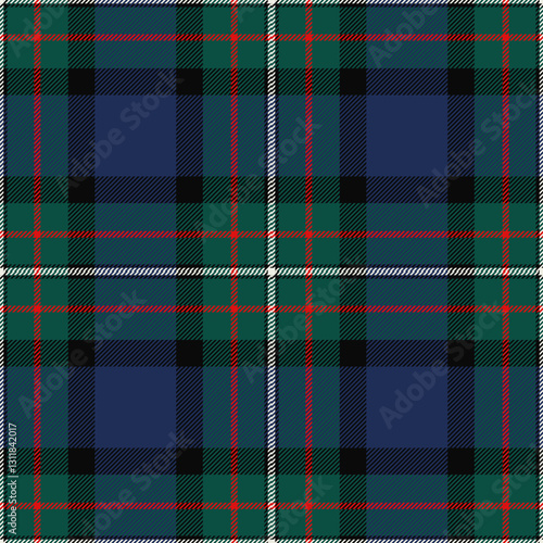 Ferguson tartan plaid. Scottish pattern fabric swatch close-up. 