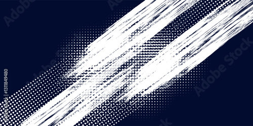 Dots halftone white & blue gradient color pattern grunge texture background. Dots pop art comic sport style vector illustration. vector illustrator