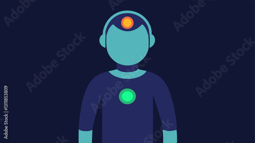 Wearable Technology A person wearing a fitness tracker with glowing features