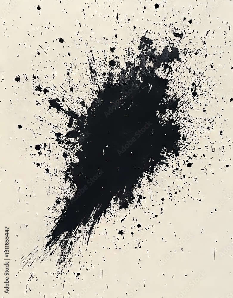 On canvas, a digital modern abstract artwork is created with thick black ink strokes On canvas, a digital modern abstract artwork is created with thick black ink strokes
