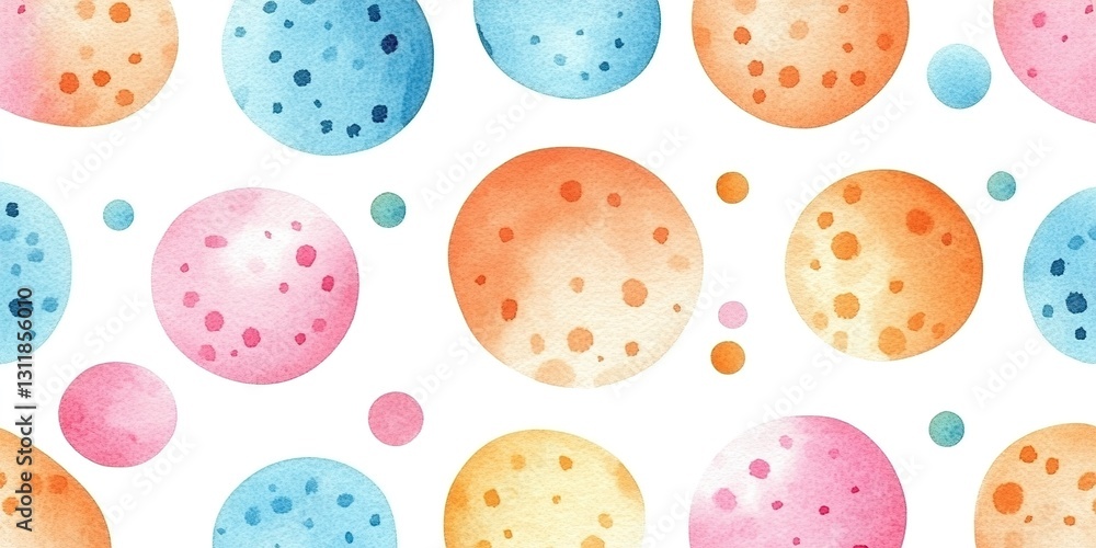Collection of watercolor circles in warm natural Collection of watercolor circles in warm natural
