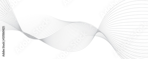 Abstract gray wave dynamic curve lines background. Energy technology concept modern backdrop design for business, presentation, banner.