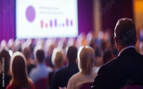  presentation on projection screen 