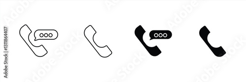 phone icon set, Phone call sign or to contact someone, Vector illustration