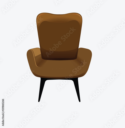 armchair isolated on white background