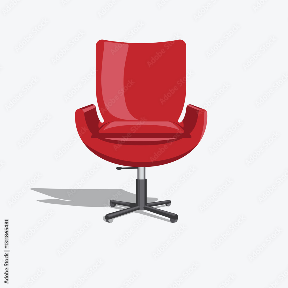Obraz premium red armchair isolated on white